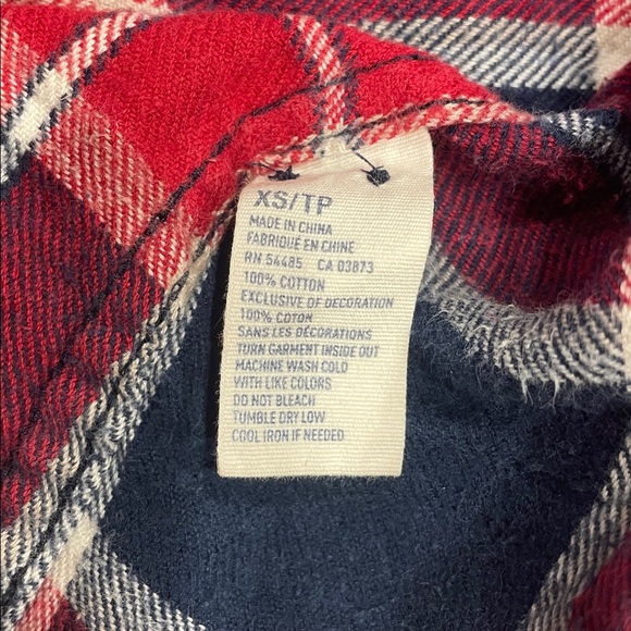 Red and Blue Plaid Button-Up Shirt - Picture 2 of 4